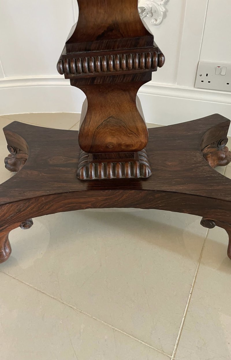 Fine Antique William IV Rosewood Card/Side Table - Image 10